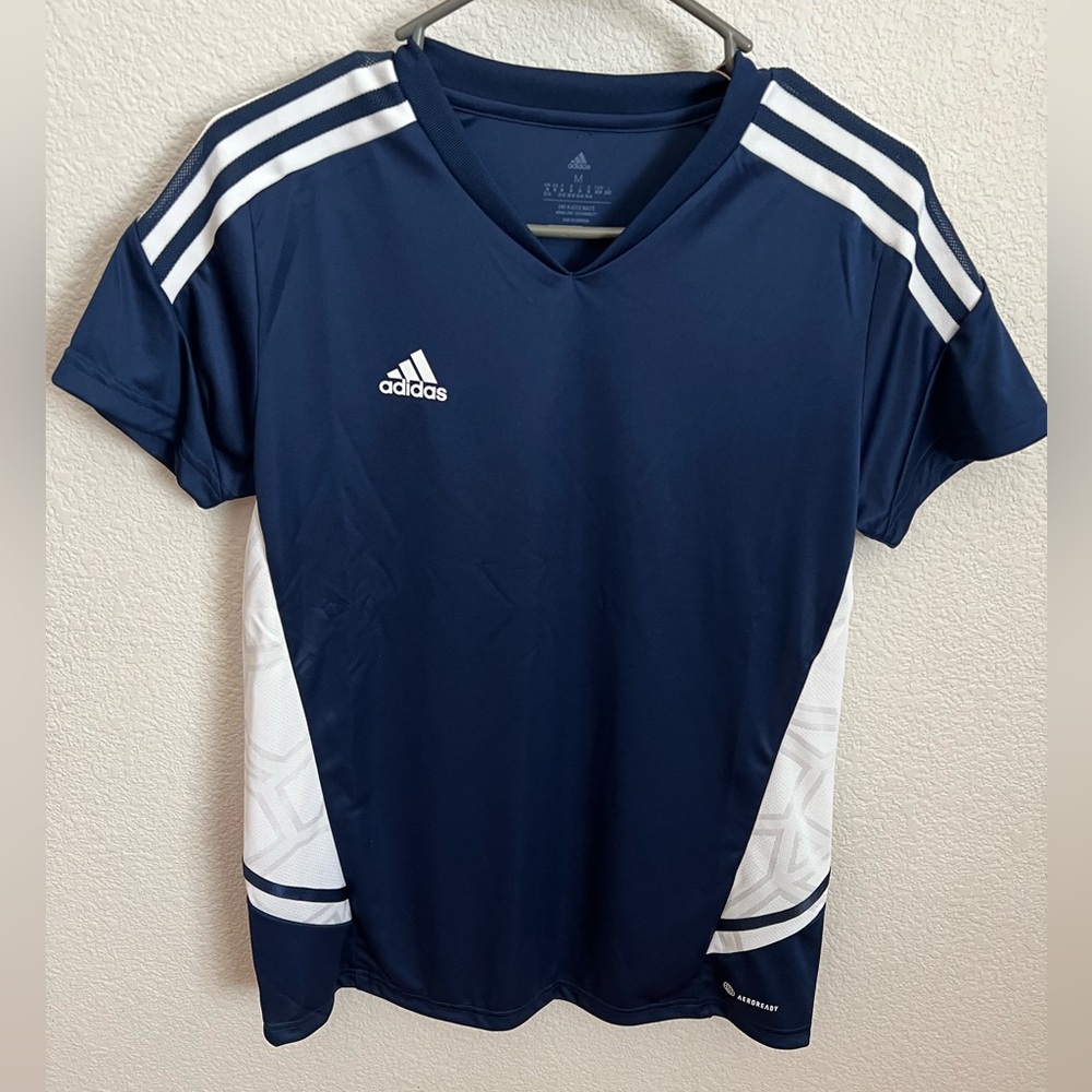 NWT adidas Condivo 22 Womens Football T-Shirt Sports Jersey Blue Team Top